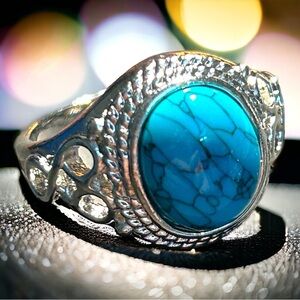 🎉Host Pick!!🎉 Bohemian Turquoise Silver Tone Ring